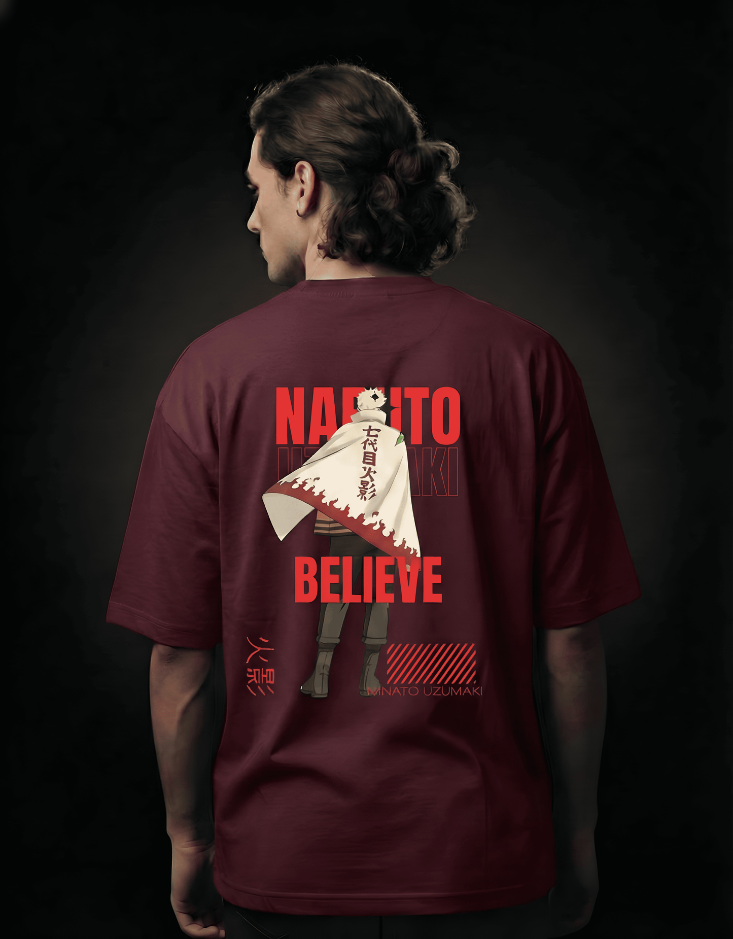 Naruto Uzumaki Hokage Unisex Oversized Classic T-Shirt