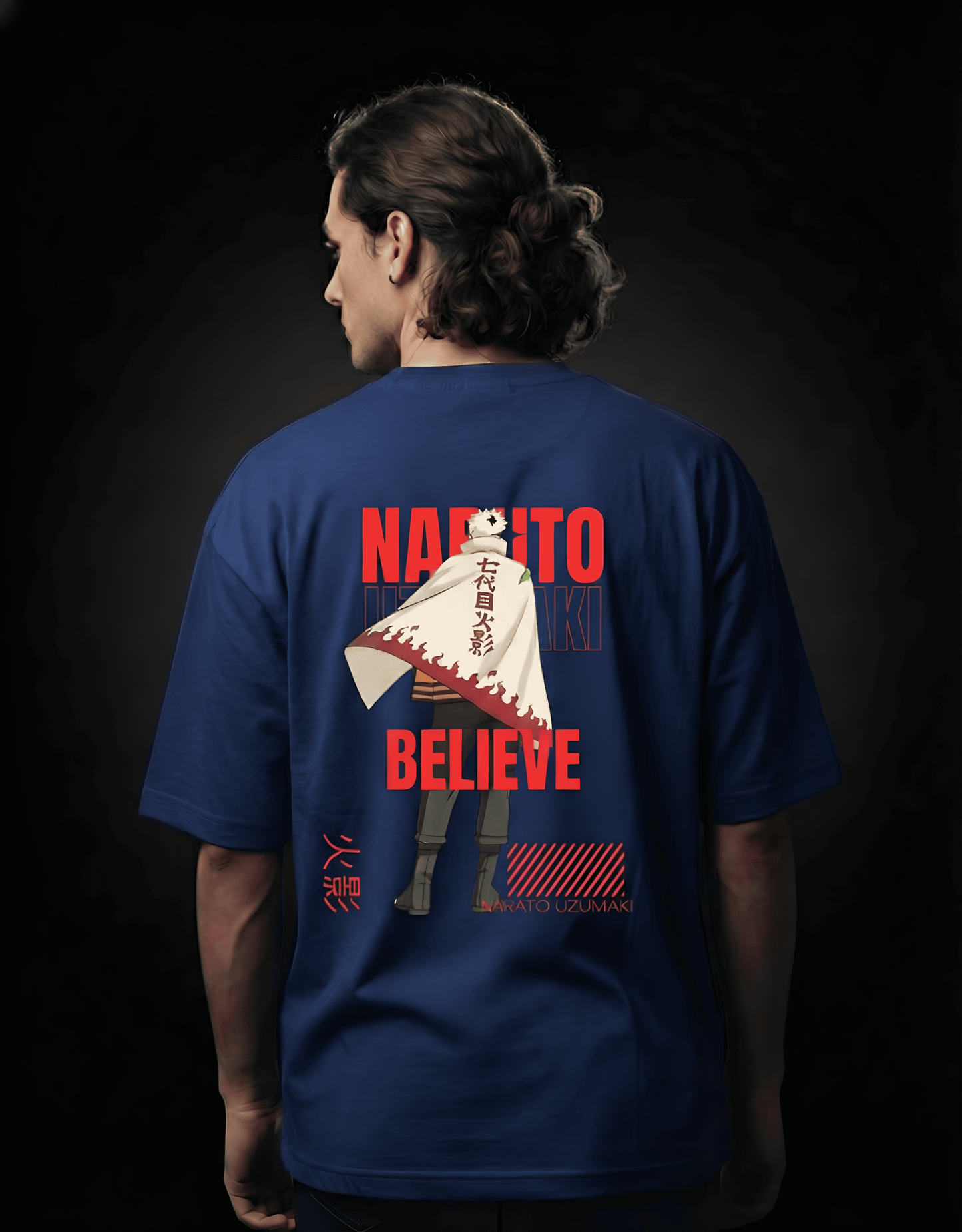 Naruto Uzumaki Hokage Unisex Oversized Classic T-Shirt