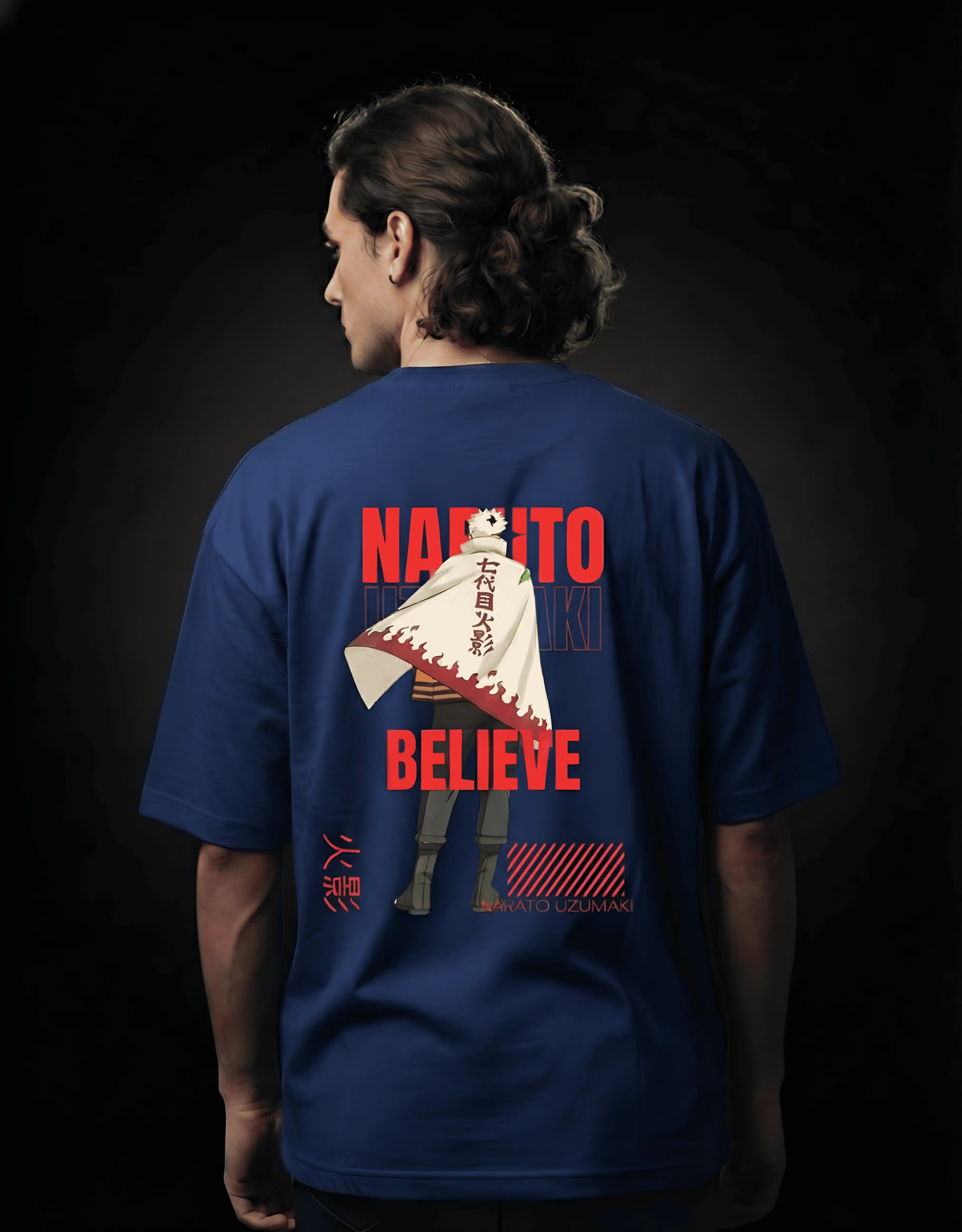 Naruto Uzumaki Hokage Unisex Oversized Classic T-Shirt